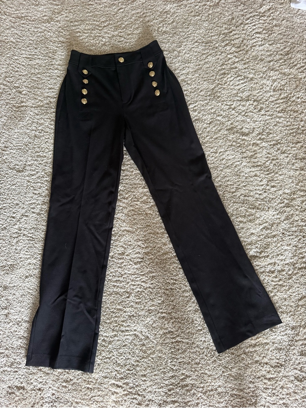 Lauren Ralph Lauren Black Dress Pants with Branded Waistband